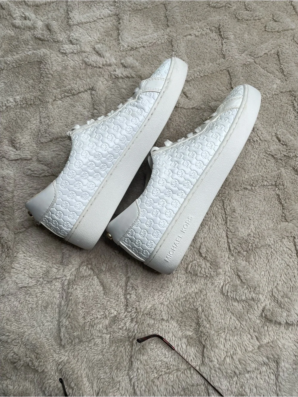 Michael Kors white leather